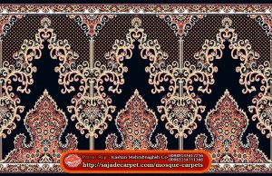 Iranian Prayer Rug For Masjid - Mosque Carpets - Negar Design - dark carpet