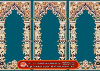 acrylic mosque carpet - blue carpet - tamana design