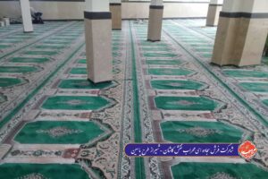 نمونه فرش سجاده ای در شیراز طرح یاسین رنگ سبز - محراب نقش کاشان
