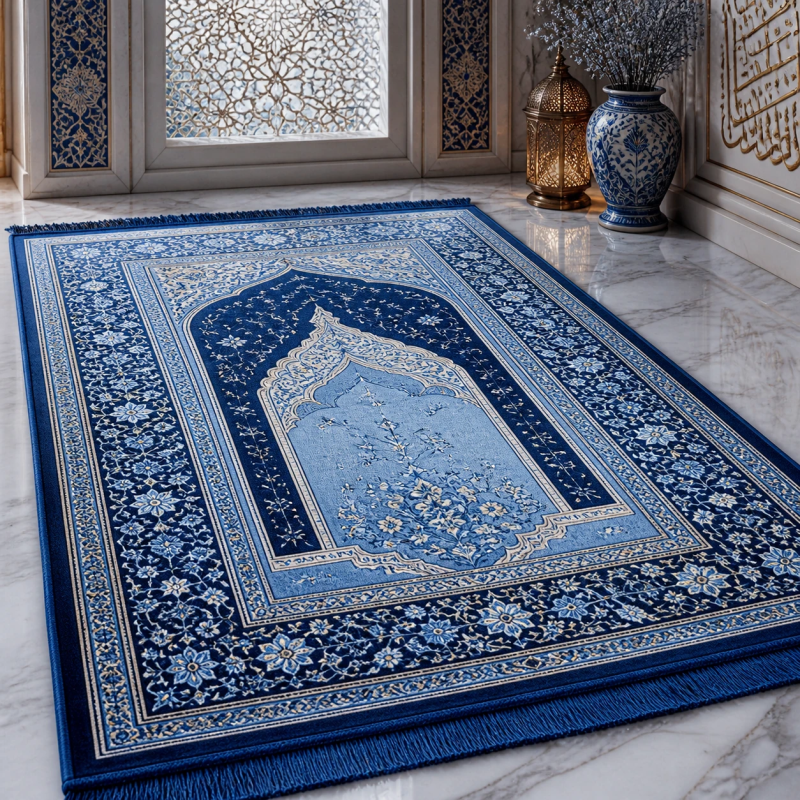 روانشناسی رنگ آبی در فرش سجادهای و تأثیر آن بر آرامش نمازگزاران 41 f6a2e7c6 de33 494f a66c 3297441c6643